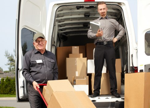 Man with a van vehicle serving Canary Wharf residential and office moves