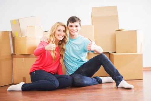 Canary Wharf moving team handling a residential relocation